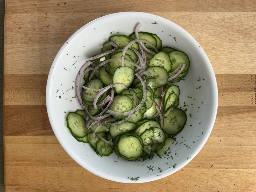 German cucumber salad